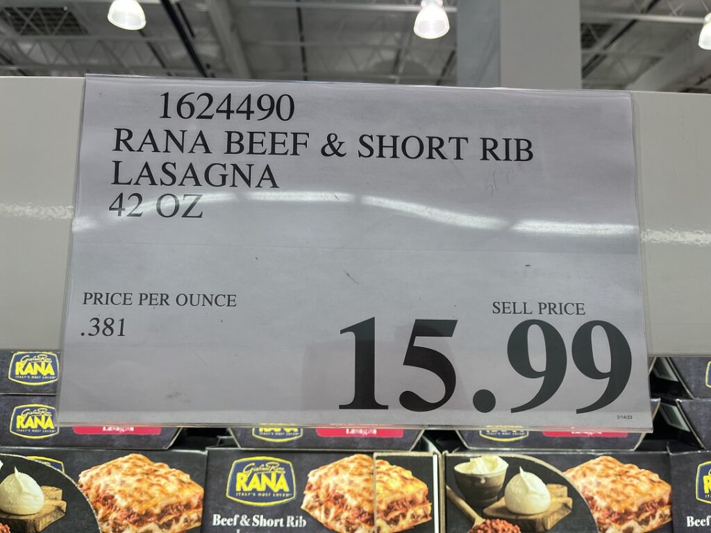 Rana Beef and Short Rib Lasagna at Costco (Instructions and Review