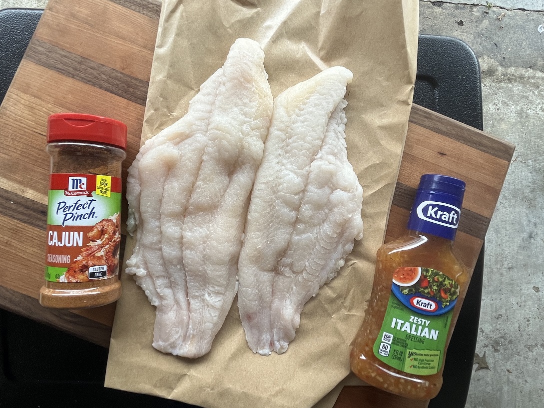 Catfish Filets with Ingredients