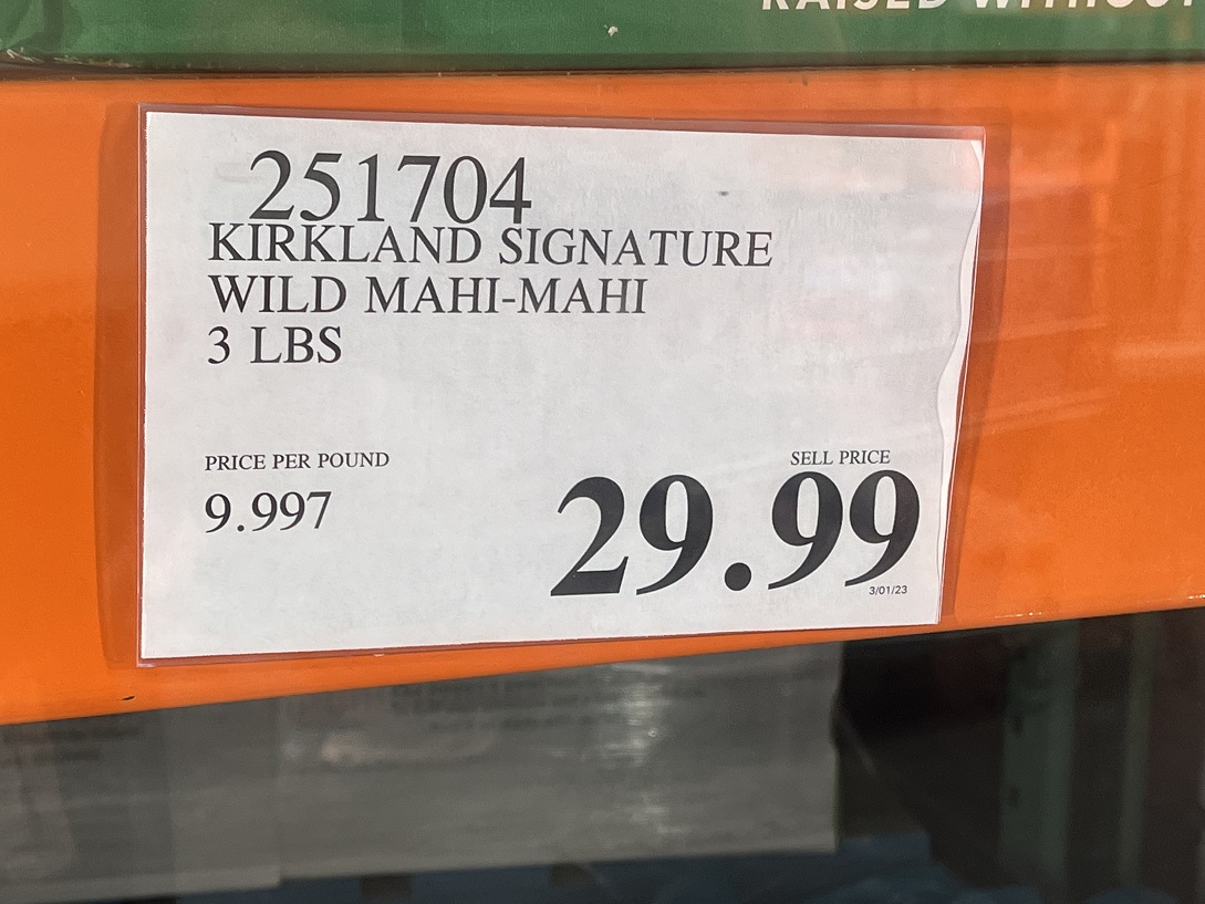 Price of Frozen Mahi Mahi at Costco