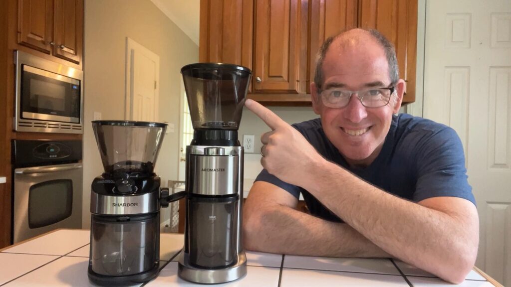 Aromaster Burr Coffee Grinder on My Kitchen Counter
